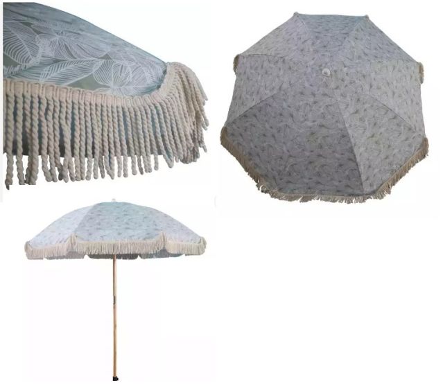 Umbrella with leaves lightgreen