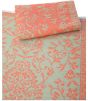 Outdoor-Teppich aus Kunststoff Japanische Blumen olivgrün/orange