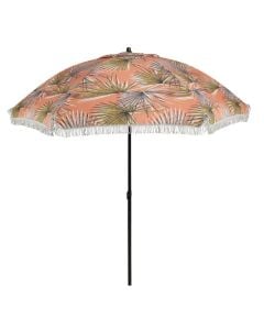 umbrella palmleaves orange