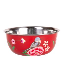 RVS handpainted bowl India red