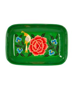 RVS handpainted dish green