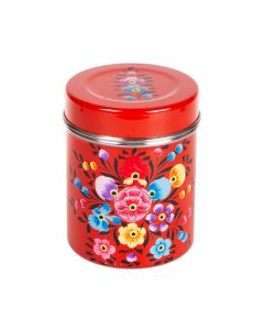 RVS handpainted tin 9CM red