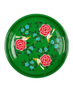 RVS Tray handpainted green