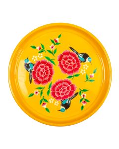 RVS Tray handpainted yellow