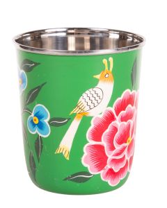 RVS handpainted small tumbler green