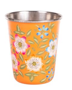 RVS handpainted small tumbler orange