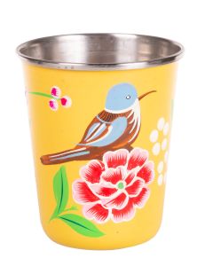 RVS handpainted small tumbler yellow