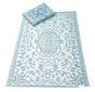 Outdoor-Teppich aus Kunststoff Japanische Blumen nebelgrau/weiß