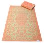 Outdoor-Teppich aus Kunststoff Japanische Blumen olivgrün/orange