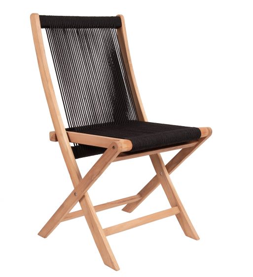 ByMoose Silla plegable Rope Chair Negro – imagen 3