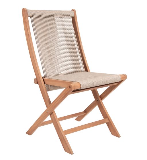 ByMoose Foldbar stol Rope Chair naturlig – set fra siden