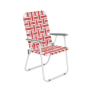 vintage camping chair red/white